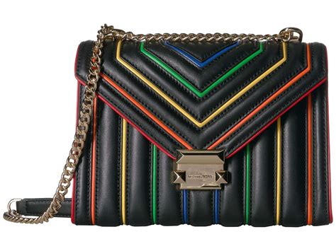 michael kors rainbow whitney|quilted shoulder bag with chain.